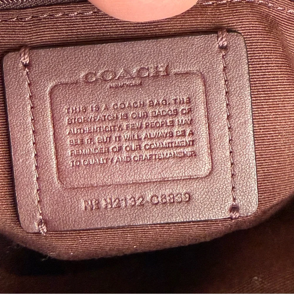 COACH Women's Kacey Satchel Crossbody Purse Cranberry Leather C6229 - Picture 12 of 12